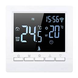 Aibecy Wi-Fi Smart Thermostat Controlador de temperatura digital APP Controle LCD Display Week Termostato de aquecimento elétrico programável de piso para Home School Office Hotel 16A