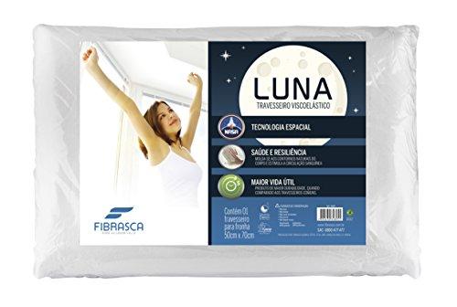 Travesseiro Visco Luna para Fronhas Revestimento Poliester Fibrasca Branco 50X70 Cm