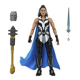 Boneca Marvel Legends Series Thor: Love and Thunder, Figura 15 cm - King Valkyrie - F1407 - Hasbro, Azul, preto e branco