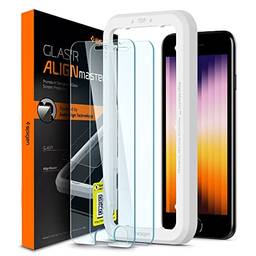 Película protetora de tela Spigen de vidro temperado para iPhone SE 2020-2