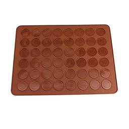 Tapete de silicone de macaron com 48 cavidades para assar – Tapetes antiaderentes – Folhas de forro de nível profissional – Perfeito para fazer biscoitos macarons