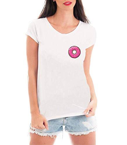 Camiseta Criativa Urbana Loucas Por Donuts Rosquinha Tumblr Blusa Feminina Branca