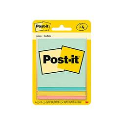 Post-it Notas, 7,6 x 7,6 cm, 4 almofadas, notas adesivas favoritas nº 1 da América, coleção Marseille, cores pastel (rosa, menta, amarelo), reciclável (5401)