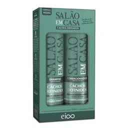 Eico Kit Shampoo 800ML + Condicionador 750ML Salão Cachos Definidos
