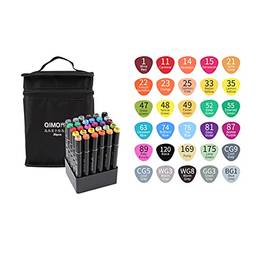 Eastdall Marcadores De Arte,Conjunto de marcadores de arte de 30 cores Canetas marcadoras à base de álcool Ponta dupla e ponta ampla e fina com bolsa de armazenamento
