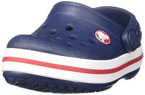 Crocs Tamanco unissex infantil Crocband (Todder Shoes), Azul-marinho/vermelho, 8 Toddler