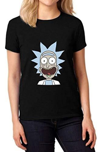 Camiseta Rick And Morthy Cientista Geek Moda Tumblr Unissex (P, Preto)