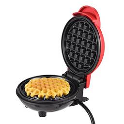 Lianai Mini Grill Máquina Waffle Maker Electirc Grelhado Redondo Sanduíche Ovos Multifuncional Aquecimento Panini Pão Poratble para Uso Interno Ao Ar Livre