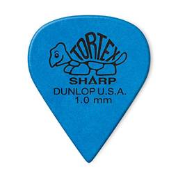 Palhetas Dunlop 412P1.0 Tortex® Sharp, azul, 1,0 mm, pacote com 12