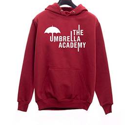 Moletom Casaco Unissex Canguru The Umbrella Academy Serie Geek Nerd Netflix (Bordô, G)