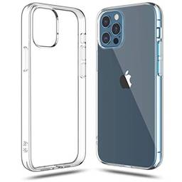Capa Shamo's Compatível com iPhone 12 Pro Max Clear 6.7" (2020), Capa de para-choque de silicone TPU macio transparente antiarranhões, HD Crystal Clear