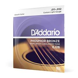 Encordoamento Para Violão Aço .011-.052 D'Addario Phosphor Bronze EJ26