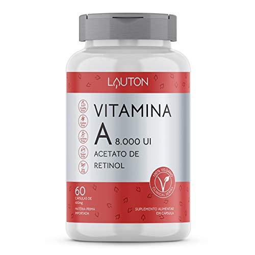 Vitamina A 8.000UI Acetato de Retinol - 60 Cápsulas - Lauton Nutrition, Lauton Nutrition