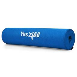 Yes4All Barra de nylon de espuma de barbel/almofada de barra de PVC – Barra de 40,64 cm para agachamentos, estocados e impulso de quadril (azul - único), número do modelo: 810019297212