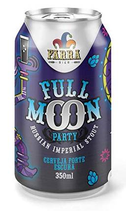 Cerveja Farra Bier, Full Moon, Russian Imperial Stout, Lata, 350ml 1un