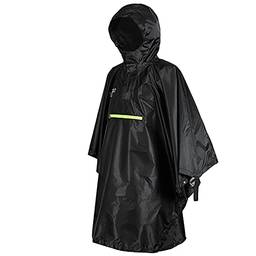 Tomshin Homens e mulheres Raincoat impermeável com refletor Poncho à prova de chuva com faixa reflexiva