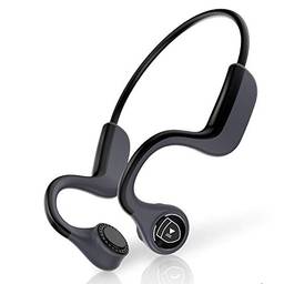 TreeLeaff Fone de ouvido de condução óssea Bluetooth 5.0 Vidonn B9 sem fio, fone de ouvido esportivo, leve, estéreo, à prova de suor, com microfone para corrida, proteção auditiva