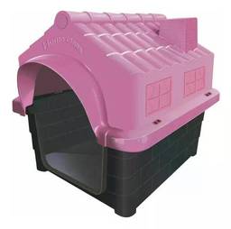 Casa Casinha Cachorro Plástica Desmontável N4 Grande Mecpet Cor:rosa