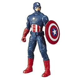 Boneco Marvel Olympus Capitão América - E5579 - Hasbro, Azul e vermelho