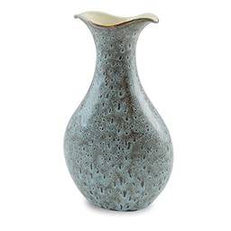 Vaso de Cerâmica Tulipa 32Cm Azul Reagente - Ceraflame Decor