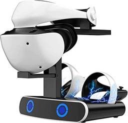 Base de Carregamento para Controles Playstation PS VR2 do PS5 com Suporte para Óculos de Realidade Aumentada 4Leader