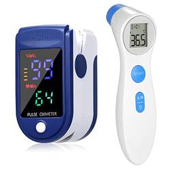 Moniss Termômetro digital termômetro infravermelho sem contato e testador de ponta do dedo Mini monitor de ponta do dedo Tela OLED de leitura rápida 5s com cordão