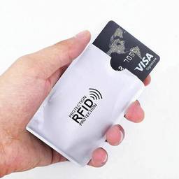 6 Envelopes Rfid Bloqueador Cartão De Crédito Contactless prata
