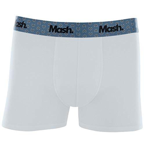 Mash Boxer Cotton Liso, Masculino, Branco, P