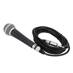 Microfone de microfone dinâmico com fio de mão profissional com cabo