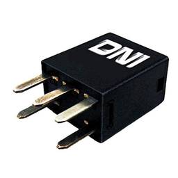 DNI, 8112, Rele Mini Auxiliar Reversor com Resistor Fiat/Hyundai/Gm - 30 / 20A 12V 5 Term