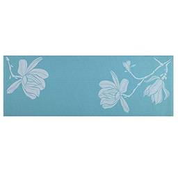 Tapete de Yoga Premium com Estampa de Floral,175cm x 61cm x 0,4cm, Azul - ES218 Atrio Normal