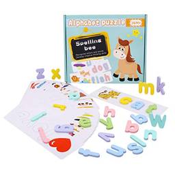 1Configurar Crianças Alfabeto Aprendizagem Quebra-cabeça De Madeira Combinando Brinquedo Para Crianças Educação