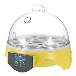 Staright Mini incubadora digital de ovos com 7 ovos incubadora de ovos transparentes Máquina de incubação de ovos com controle automático de temperatura para frango, pato, pássaro, ovos AC220V