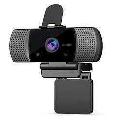 Sunbaca Full HD 1080P Wide Angle USB Webcam USB 2.0 sem drive com microfone Web Cam Laptop Online Conferência Teching Transmissão ao vivo de videochamada e câmeras da web Anti Peeping Webcame #D
