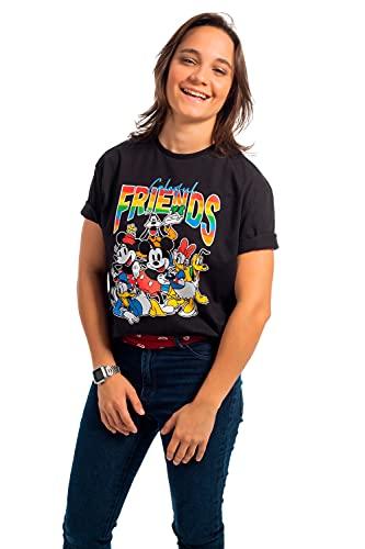 Camiseta Manga Curta Personagens da Disney, Cativa, Feminino, Preto, M
