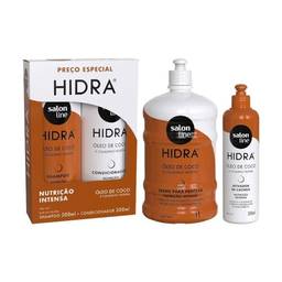 Kit Hidra Coco Ativador de cachos 300ml e Creme para pentear 1L Salon Line