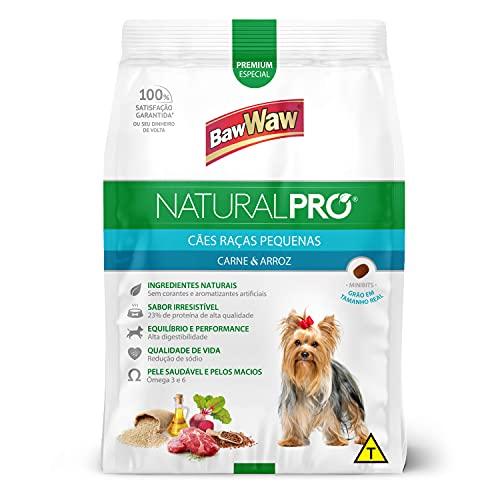 Ração Baw Waw Natural Pro para cães raças pequenas sabor Carne e Arroz - 1kg