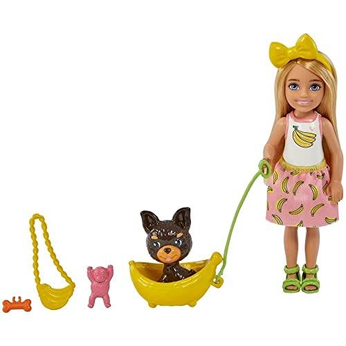 Boneca Barbie Chelsea com Cachorrinho Banana - Mattel