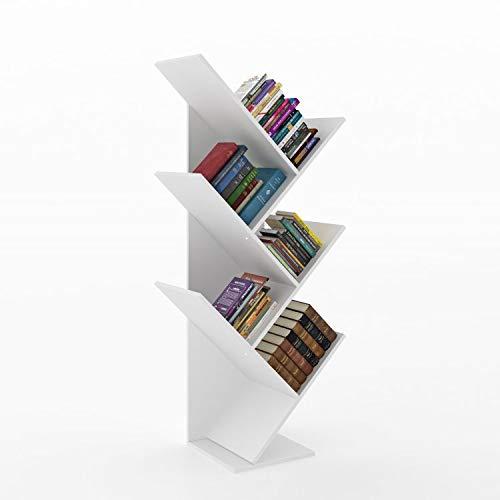 Estante para Livros Diagonal Spine Siena Móveis Branco