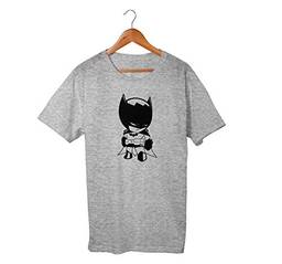 Camiseta Unissex Batman Desenho DC Comics Geek Nerd 100% Algodão (Cinza, M)