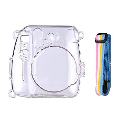 calau Estojo de proteção transparente para câmera instantânea com substituição do cordão Rainbow para Fujifilm Instax Mini 8/9