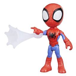 Boneco Marvel Spidey And His Amazing Friends, Figura de Herói 10 cm - Homem-Aranha - F1935 - Hasbro, Vermelho, azul e preto