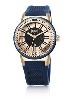 Relógio Pulso Everlast Feminino Aço Silicone Azul E456