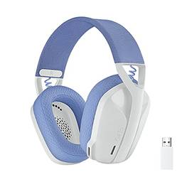 Logitech G Headset Gamer sem fio com som estéreo e conexão Bluetooth G435 Branco, Off White and Lilac, Único, 981-001073