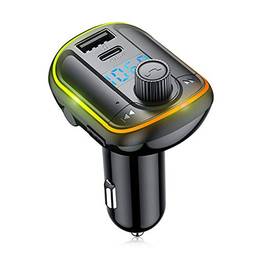 Houshome Transmissor FM Bluetooth 5.0 para carro Reprodutor de modulador de MP3 Receptor de áudio sem fio mãos-livres Carregador rápido USB duplo 3.1A Reprodutor de música MP3 Disco TF/U