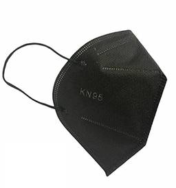 Máscaras KN95 Preta Adultas com ANVISA Fabricada no BRASIL - Embaladas de 10 em 10 - Kit de 10, 20, 30, 40, 50, 100 Unidades - BFE > 98% - FPP2 PFF2 - SOS Mascaras (30)