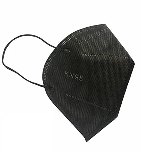Máscaras KN95 Preta Adultas com ANVISA Fabricada no BRASIL - Embaladas de 1 em 1 - Kit de 1, 5, 10, 15, 20, 25, 50 Unidades - BFE > 98% - FPP2 PFF2 - SOS Mascaras - FBA (50)