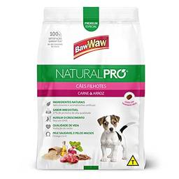 Ração BAW WAW Natural Pro para cães filhotes sabor Carne e Arroz - 1kg
