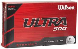 Wilson Bola de golfe reta Ultra 500 (pacote com 15), branca