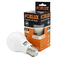 Lâmpada LED Bulbo Foxlux – Luz Amarela (3000K) – 6w - Bivolt – Base E-27